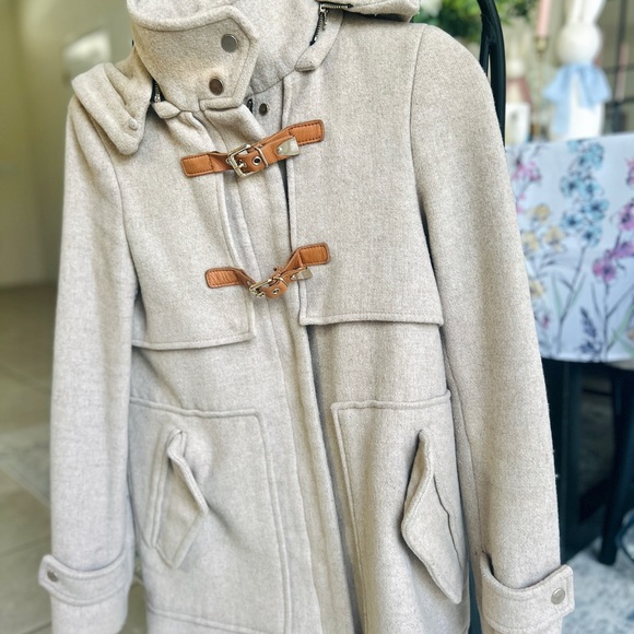 Zara Wool Coat Beige XS - Picture 3 of 9